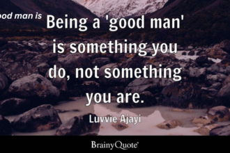 a good man is